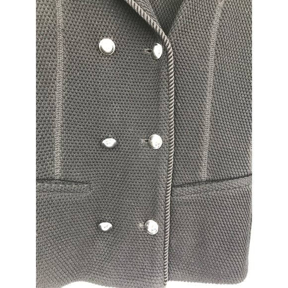 Escada Sport Textured Double Buttoned Jacket Blazer Black Size 36 Small - Picture 6 of 9